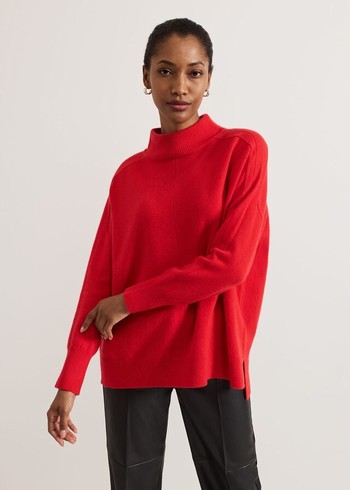 Phase Eight Alice Wool Cashmere Knitwear Red USA | 1573490-HG